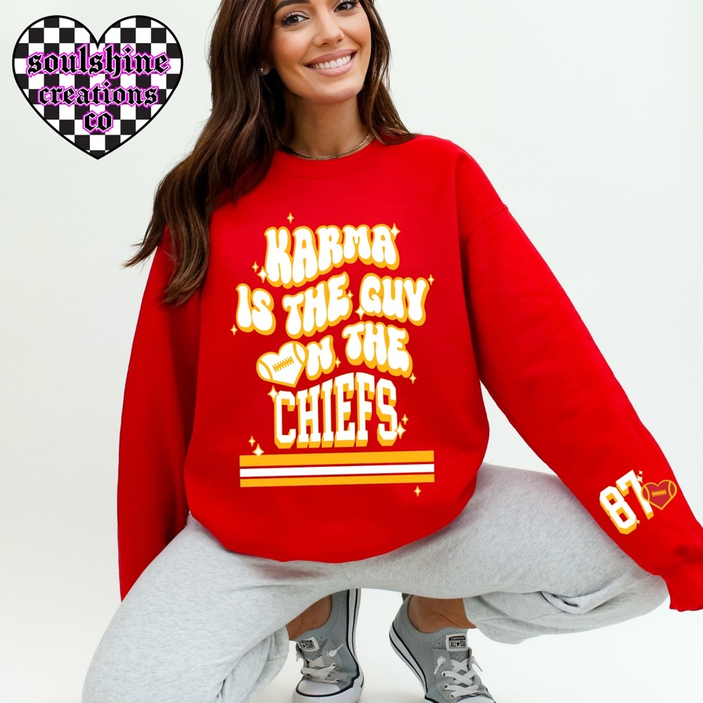 Karma is the Guy on the Chiefs 87 Sweatshirt
